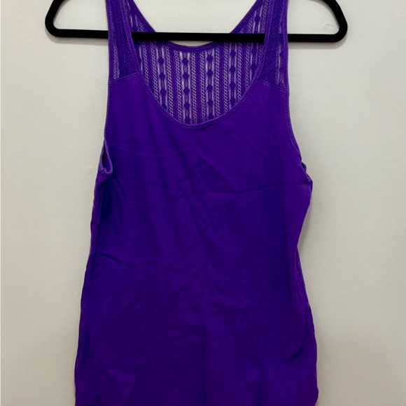 Arizona Jean Company Tops - Arizona Jean Company Vibrant Purple Lace Tank Top